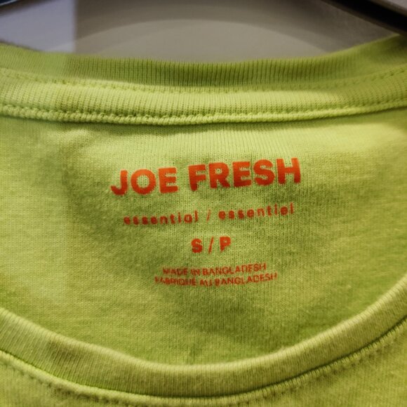 Joe Fresh Organic Cotton Lime Green Short Sleeve Tee | Small - Picture 4 of 5